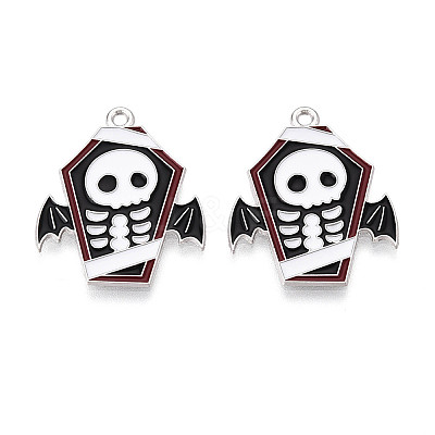 Halloween Theme Alloy and Enamel Pendants ENAM-T021-31D-01P-1