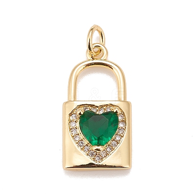 Brass Micro Pave Cubic Zirconia Pendants KK-A161-30G-B-1