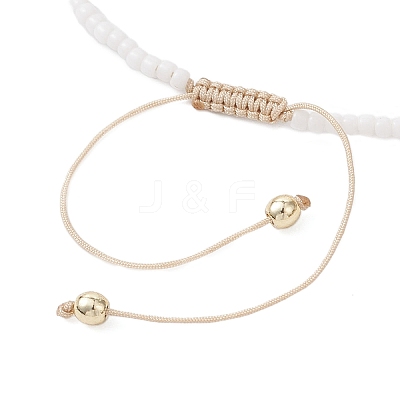 Starfish Natural Agate & Amazonite & Shell Pearl Beads Braided Bead Bracelets for Women BJEW-JB12765-01-1