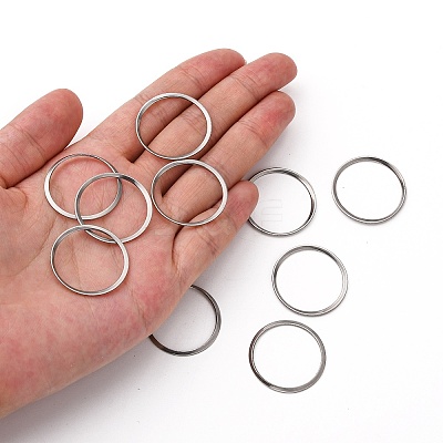 Tarnish Resistant 201 Stainless Steel Linking Rings STAS-F192-001P-03-1