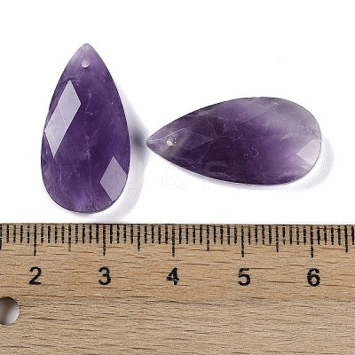 Natural Amethyst Pendants G-C140-05E-1
