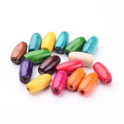 Lead Free Rice Natural Wood Beads X-YTB030-1