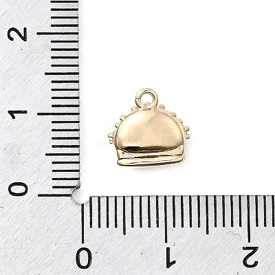 Brass Micro Pave Cubic Zirconia Charms KK-P337-03A-G-1