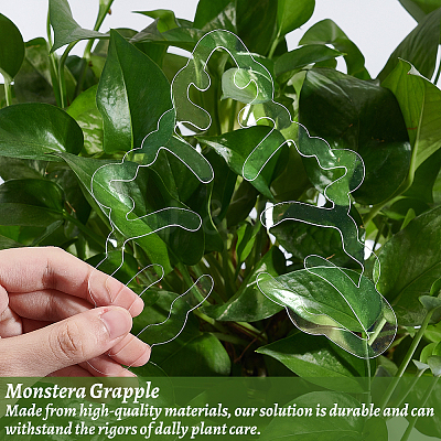 Leaf Shape Acrylic Plant Growth Fixator DIY-WH0430-933A-1