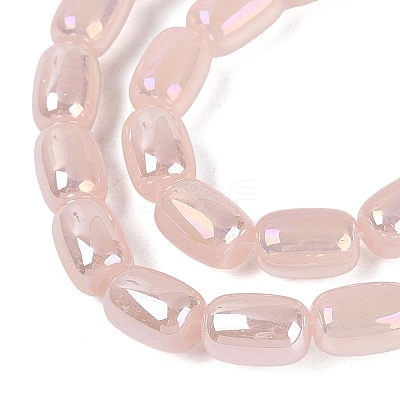 Electroplate Imitation Jade Glass Beads Strands LS-EGLA-Q132-03B-B02-1