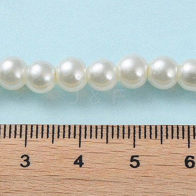Baking Paint Pearlized Glass Pearl Round Bead Strands X-HY-Q003-6mm-02-1
