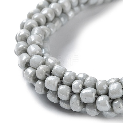 Crochet Glass Beads Braided Stretch Bracelet BJEW-K232-01V-1