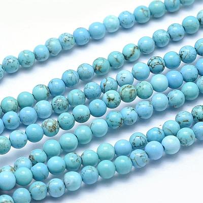 Natural Magnesite Beads Strands TURQ-G148-07-4mm-1