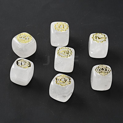 7Pcs 7 Styles Natural Quartz Crystal Beads G-H272-09G-1