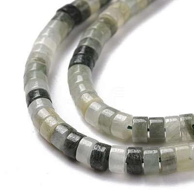 Natural Green Line Jaspe Beads Strands G-P468-12-1