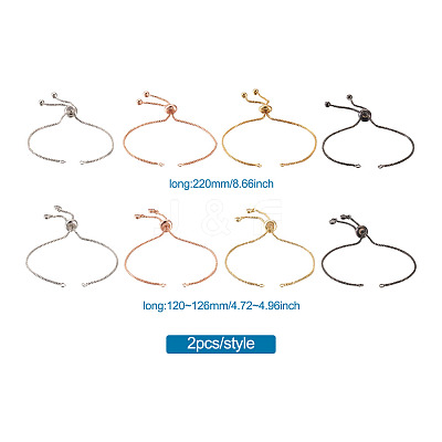 Rack Plating Eco-Friendly Brass Chain Bracelet Making KK-TA0007-84-RS-1