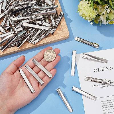 Iron Flat Alligator Hair Clip Findings IFIN-SC0001-66B-1
