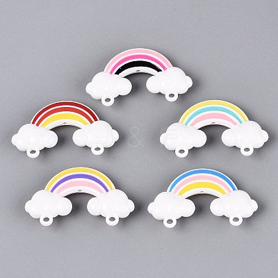 Opaque Acrylic Enamel Big Pendants OACR-N162-03-1