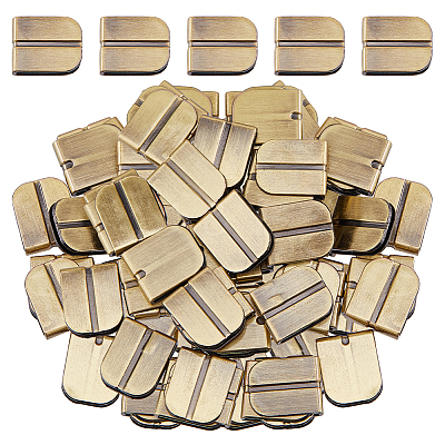 50Pcs Tibetan Style Arch Shaped Alloy Buckles for Purse Making FIND-FH0011-65-1