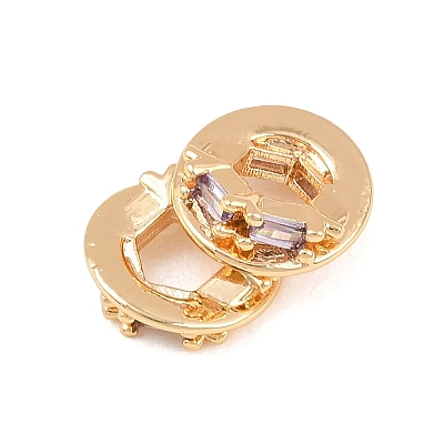 Brass Micro Pave Cubic Zirconia Pendants KK-L261-17G-04-1