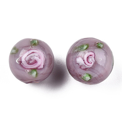 Handmade Lampwork Beads Strands LAMP-N021-45E-1