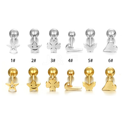 Clover 316L Surgical Stainless Steel Cartilage Earrings FS-WG6A06F-09-1