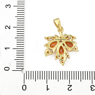 Brass Micro Pave Cubic Zirconia Pendants X-KK-H076-04G-1