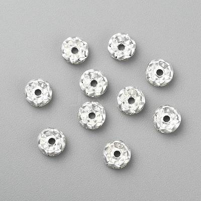 Iron Rhinestone Spacer Beads X-RB-A008-8MM-S-1