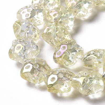 Transparent Electroplate Glass Beads Strands LS-GLAA-C025-01H-1