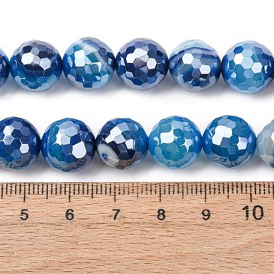Natural Banded Agate Beads Strands G-B191-A02-12mm-1