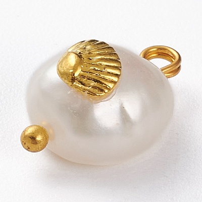 Natural Keshi Pearl Pendants PALLOY-JF00594-04-1