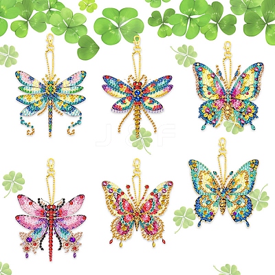DIY Diamond Painting Butterfly Keychain Kits PW-WGC0FFB-01-1