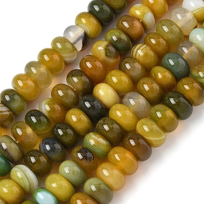 Natural Banded Agate Beads Strands G-F790-I01-01S-1