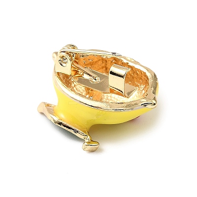 Golden Alloy Enamel Brooch JEWB-K018-32D-G-1
