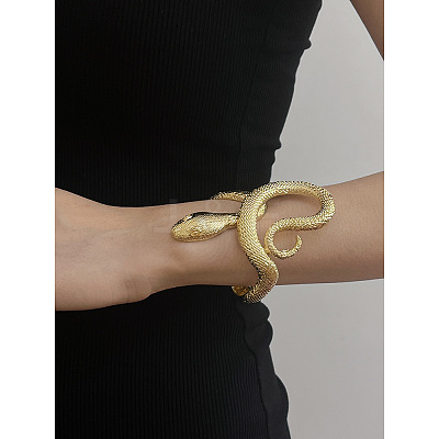 Alloy Open Bangles for Women BJEW-K253-01G-1