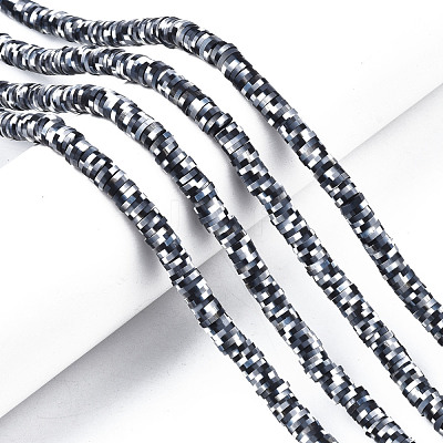 Handmade Polymer Clay Beads Strands CLAY-R089-6mm-159-1