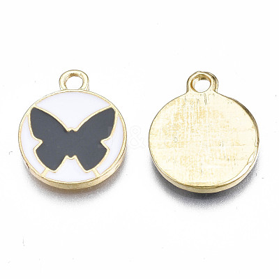 Alloy Enamel Pendants PALLOY-S133-008B-1