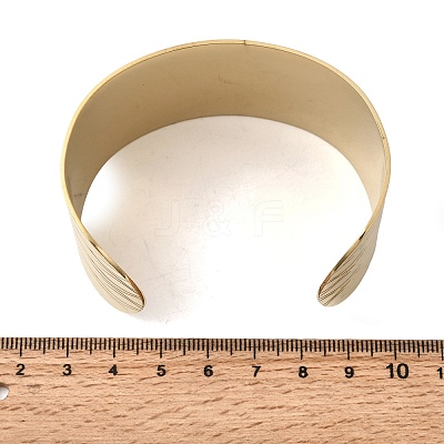 316L Surgical Stainless Steel Cuff Bangles BJEW-D454-01D-G-1