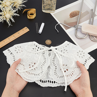Detachable Cotton Lady's Collars AJEW-WH0285-12-1