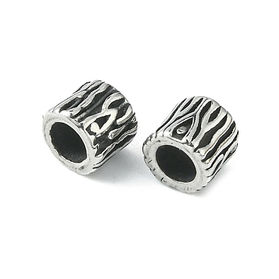 12Pcs 2 Style 304 Stainless Steel European Beads STAS-UN0046-47-1