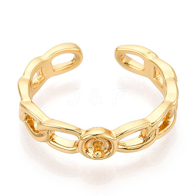 Brass Cup Peg Ring Settings KK-N274-32G-1