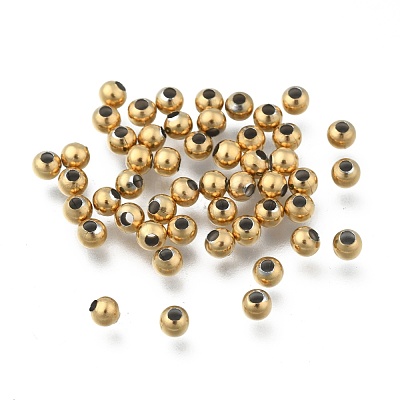 Round PVD Vacuum Plating 304 Stainless Steel Beads X-STAS-F105-03-4mm-1