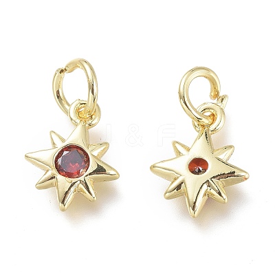Brass Micro Pave Cubic Zirconia Pendants KK-P188-H03-G-1