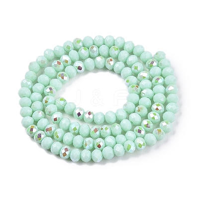 Electroplate Opaque Solid Color Glass Beads Strands EGLA-A044-P3mm-L14-1