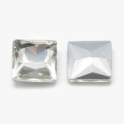 Pointed Back Glass Rhinestone Cabochons RGLA-T027-8x8mm-01-1