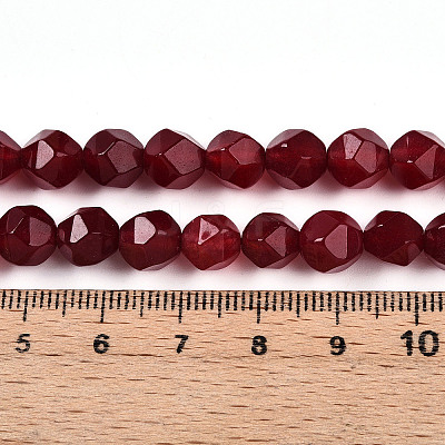 Dyed Natural White Jade Beads Strands G-T139-8mm-46N-1