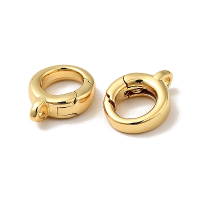 Brass Spring Gate Rings KK-J301-08G-1