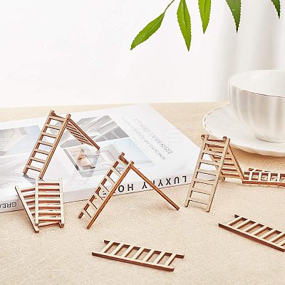 Ladder Unfinished Wooden Ornaments WOOD-WH0100-31-1