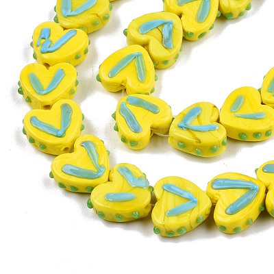 Opaque Handmade Bumpy Lampwork Beads Strands LAMP-T017-20-B02-1