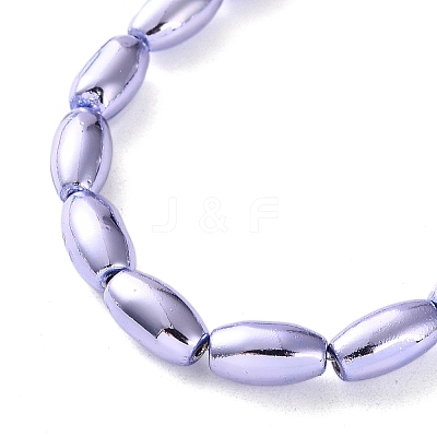 Electroplated Synthetic Non-magnetic Hematite Beads Strands G-C248-J01-6x12mm-1