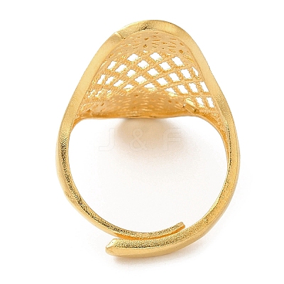 Light Gold Brass Adjustable Rings for Women LS-RJEW-A022-01B-1