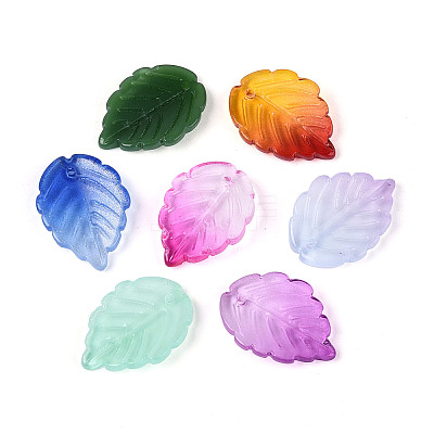 Two Tone Transparent Glass Pendants GLAA-N060-02-1