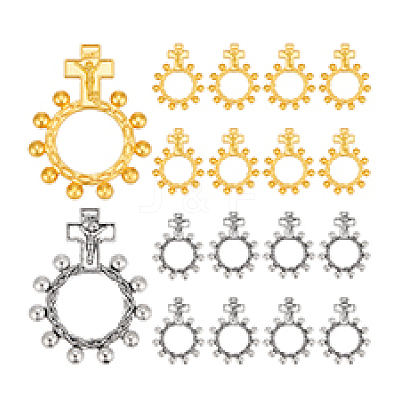 30Pcs 2 Colors One Decade Rosary Zinc Alloy Big Pendants FIND-PH0028-95-1