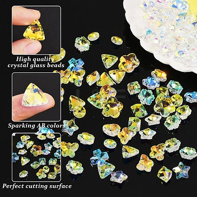 100Pcs 10 Styles Glass Charms GLAA-YW0004-66-1