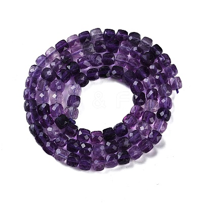 Natural Purple Fluorite Beads Strands G-P553-E02-03-1